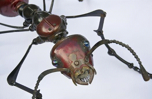 工艺丨从废旧的金属零件 到优雅的机械生命,零件,工艺,金属,机械,昆虫,上方,右上,法国,Martinet,学生们