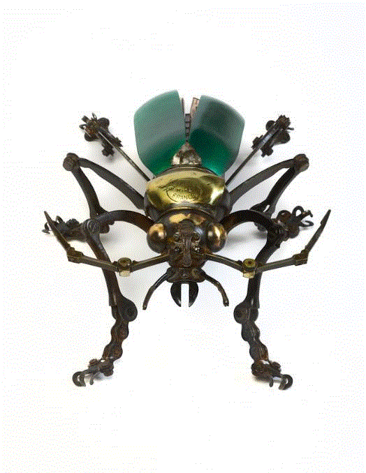 工艺丨从废旧的金属零件 到优雅的机械生命,零件,工艺,金属,机械,昆虫,上方,右上,法国,Martinet,学生们