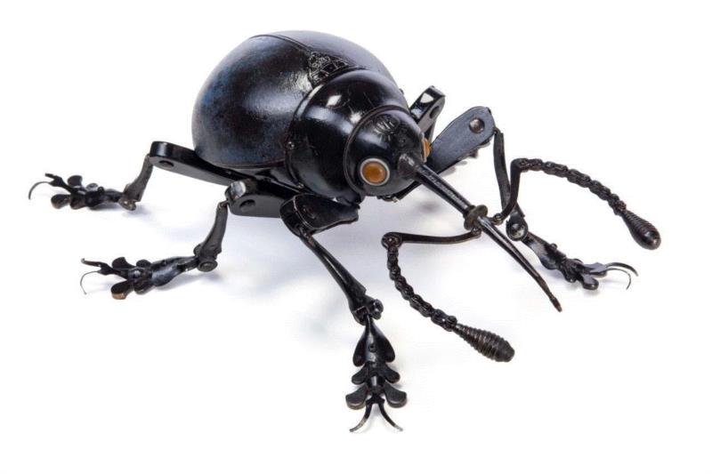 工艺丨从废旧的金属零件 到优雅的机械生命,零件,工艺,金属,机械,昆虫,上方,右上,法国,Martinet,学生们