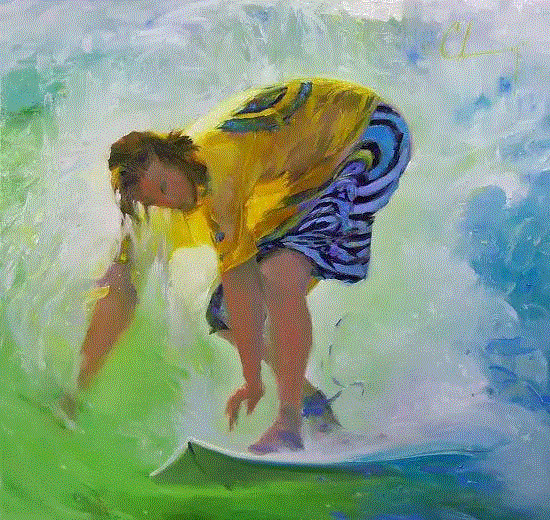 Chuck Larivey 的油画作品,Larivey,油画,上方,绘画,小编