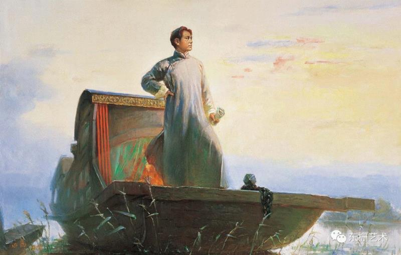 《东方曙光》&nbsp; 120x96cm&nbsp; &nbsp;布面油画&nbsp; 1970年,【东栅艺术论坛】遇见胡曰龙老师 (修订版),胡曰龙,东栅,修订版,胡老师,油画,画室,美院,水彩,教授,艺风