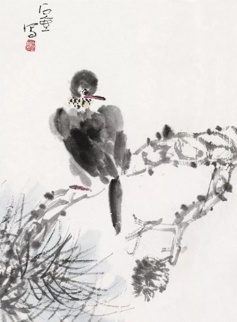 陈子庄 栖禽图,最具魏晋风神的画家，美术史中被隐逸的大师！,魏晋,风神,美术史,陈子庄,齐白石,成都,黄宾虹,书法,花鸟,山水画