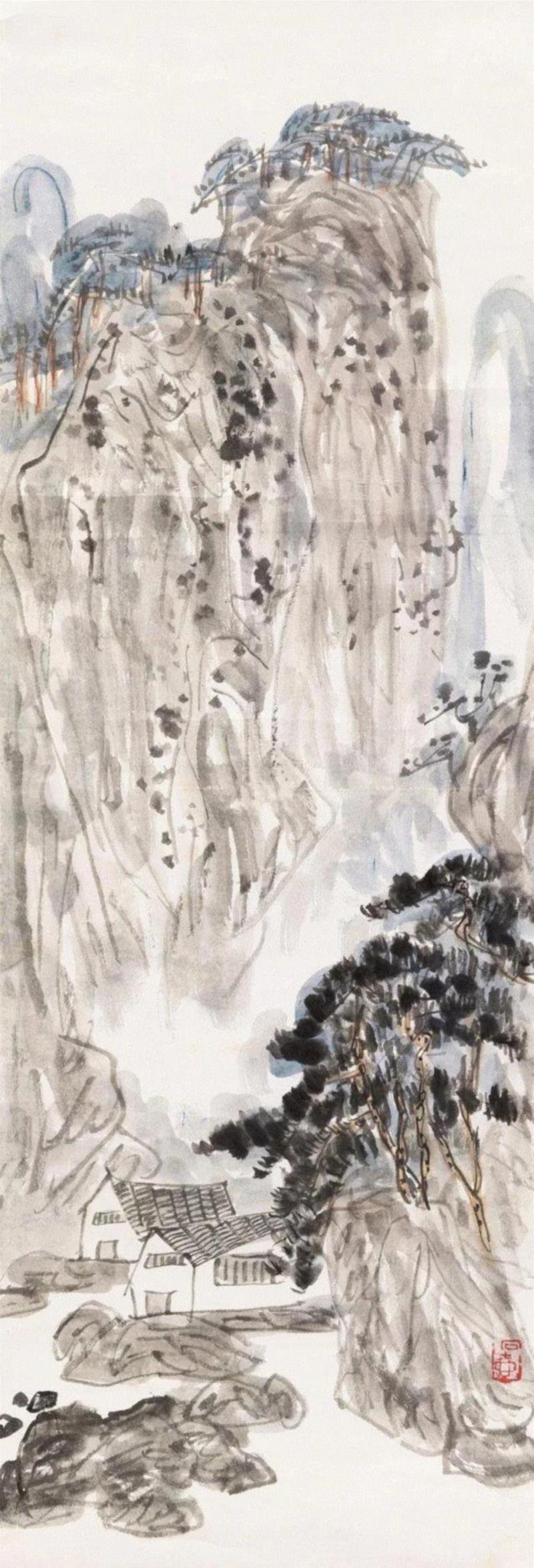 陈子庄 山静日长图,最具魏晋风神的画家，美术史中被隐逸的大师！,魏晋,风神,美术史,陈子庄,齐白石,成都,黄宾虹,书法,花鸟,山水画