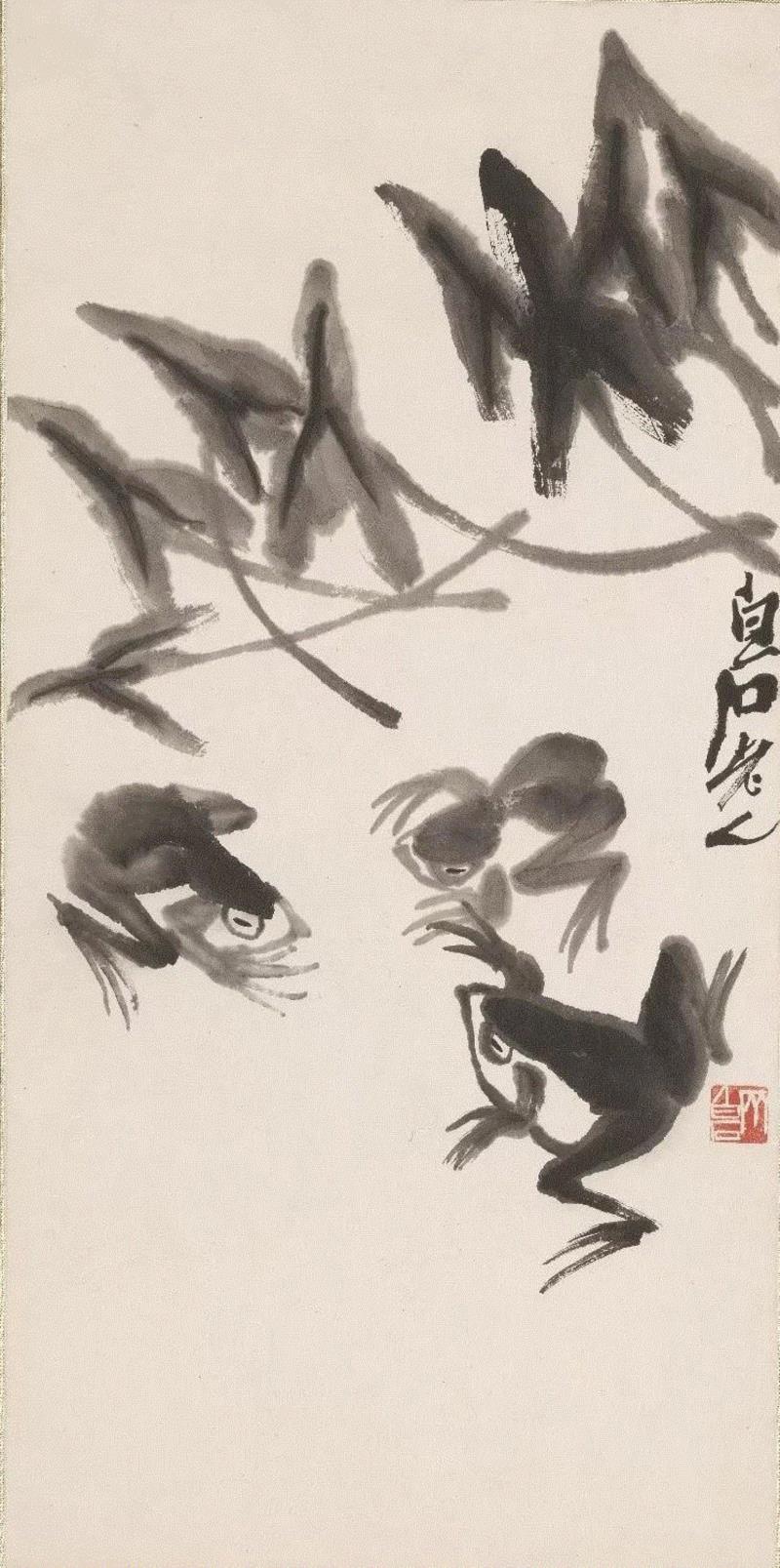 齐白石《螃蟹青蛙》,纽约亚洲艺术周 | 中国近现代书画九件重点推介,亚洲,近现代,书画,水墨,拍品,纸本,沈周,张大千,纽约蘇富比中国书画部,行书