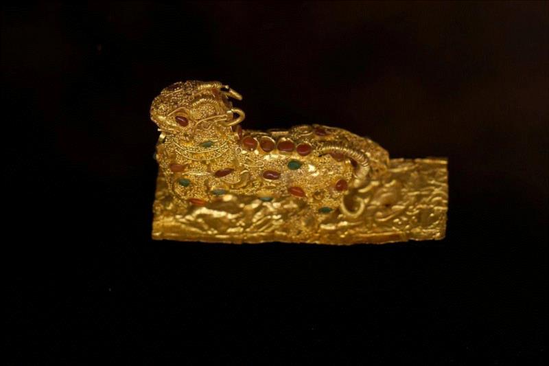 掐丝镶嵌金辟邪,定州博物馆：梦回中山 遗响千年,中山,定州博物馆,佛教,定州,文物,透雕,白釉,北宋,定州市,穆王