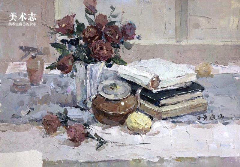 增强内心的感受，是画好色彩的关键！—— 黄通泽,黄通泽,关键,黄老师,刮刀,小志,白菜,静物,颜色,水粉,油画