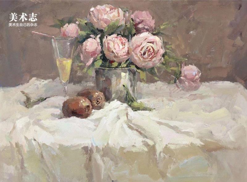 增强内心的感受，是画好色彩的关键！—— 黄通泽,黄通泽,关键,黄老师,刮刀,小志,白菜,静物,颜色,水粉,油画