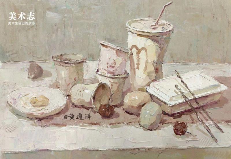 增强内心的感受，是画好色彩的关键！—— 黄通泽,黄通泽,关键,黄老师,刮刀,小志,白菜,静物,颜色,水粉,油画