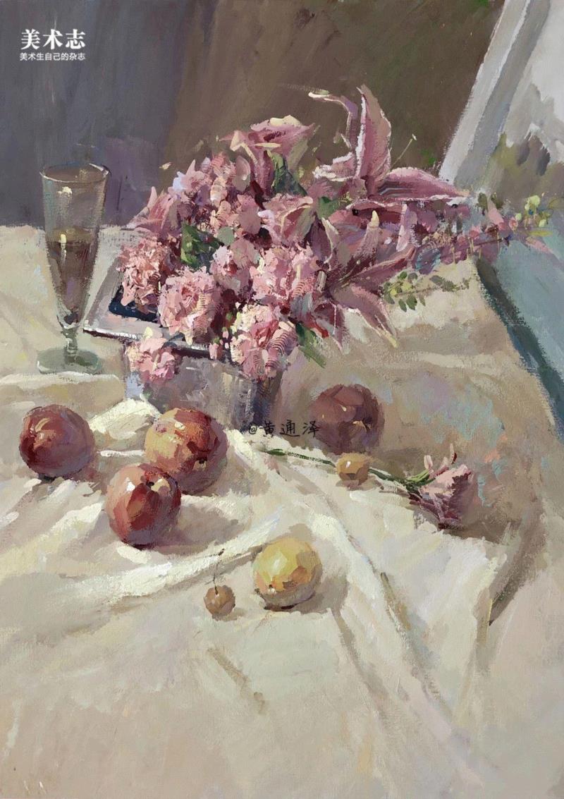 增强内心的感受，是画好色彩的关键！—— 黄通泽,黄通泽,关键,黄老师,刮刀,小志,白菜,静物,颜色,水粉,油画