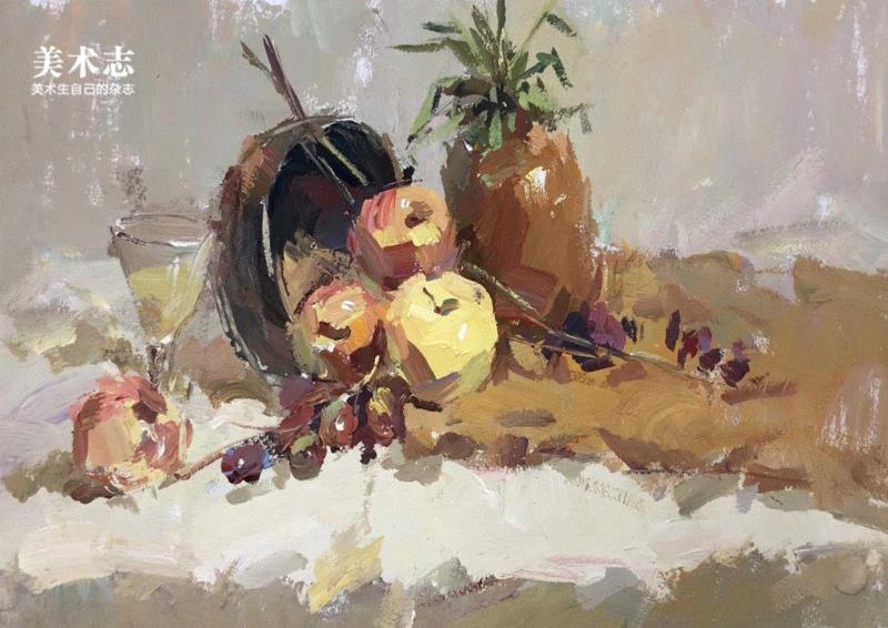 增强内心的感受，是画好色彩的关键！—— 黄通泽,黄通泽,关键,黄老师,刮刀,小志,白菜,静物,颜色,水粉,油画