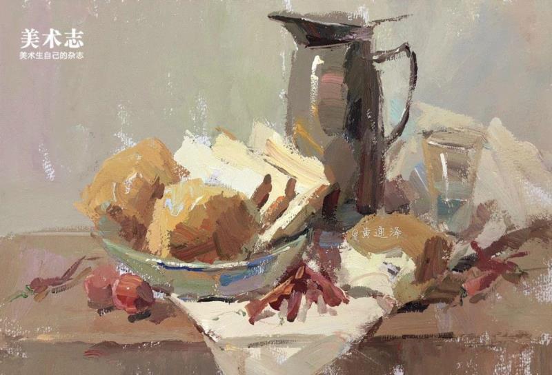 增强内心的感受，是画好色彩的关键！—— 黄通泽,黄通泽,关键,黄老师,刮刀,小志,白菜,静物,颜色,水粉,油画