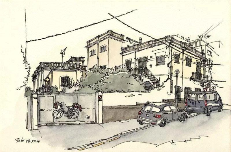 线性速写溜的可以代替相机了,以后出门就带只笔吧!,线性,相机,西班牙,Renom,彩头,关键,陈建龙,彩铅,人物,日本