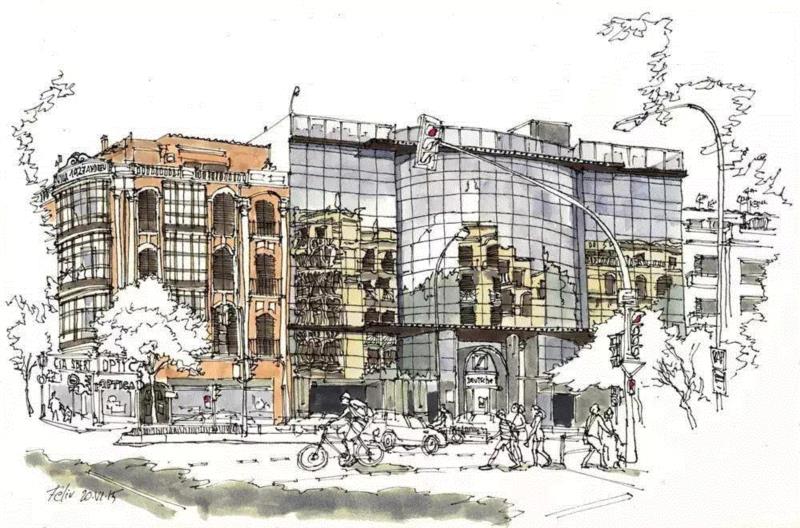 线性速写溜的可以代替相机了,以后出门就带只笔吧!,线性,相机,西班牙,Renom,彩头,关键,陈建龙,彩铅,人物,日本