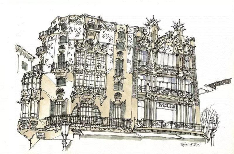 线性速写溜的可以代替相机了,以后出门就带只笔吧!,线性,相机,西班牙,Renom,彩头,关键,陈建龙,彩铅,人物,日本