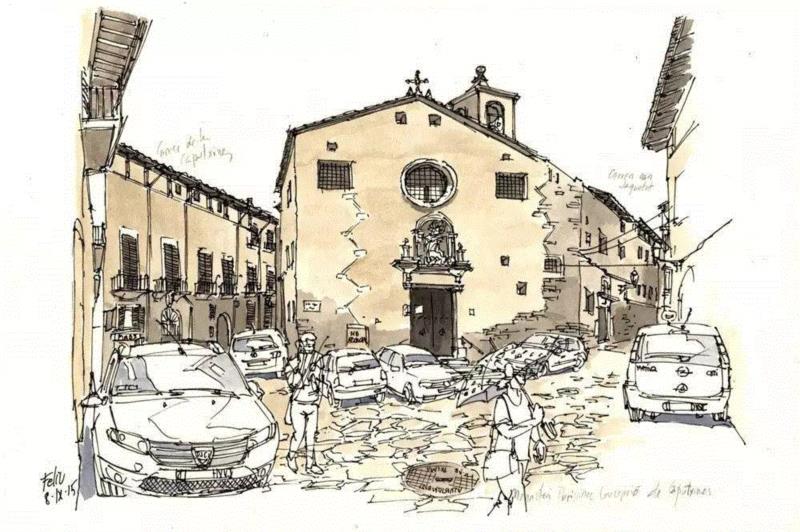 线性速写溜的可以代替相机了,以后出门就带只笔吧!,线性,相机,西班牙,Renom,彩头,关键,陈建龙,彩铅,人物,日本