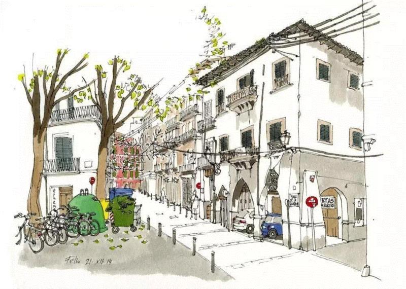 线性速写溜的可以代替相机了,以后出门就带只笔吧!,线性,相机,西班牙,Renom,彩头,关键,陈建龙,彩铅,人物,日本