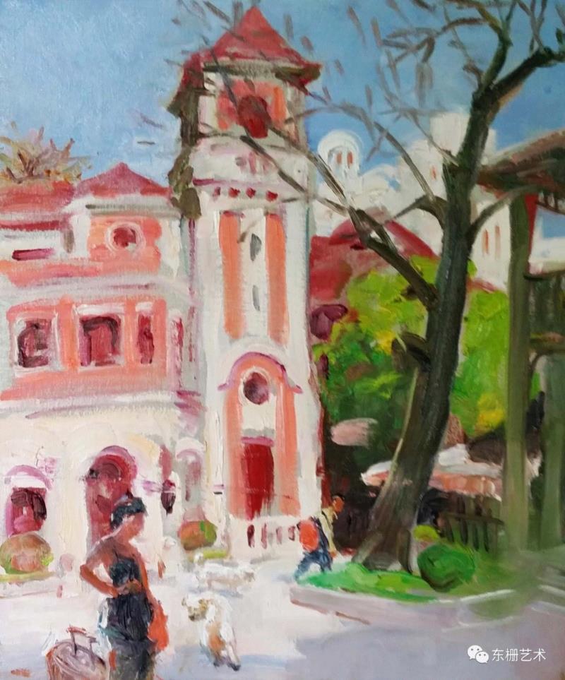 《上海多伦路》 40x50cm&nbsp; 油画&nbsp; 2015年,【东栅艺术论坛】遇见胡曰龙老师,胡曰龙,东栅,胡老师,油画,画室,美院,水彩,教授,艺风,南湖