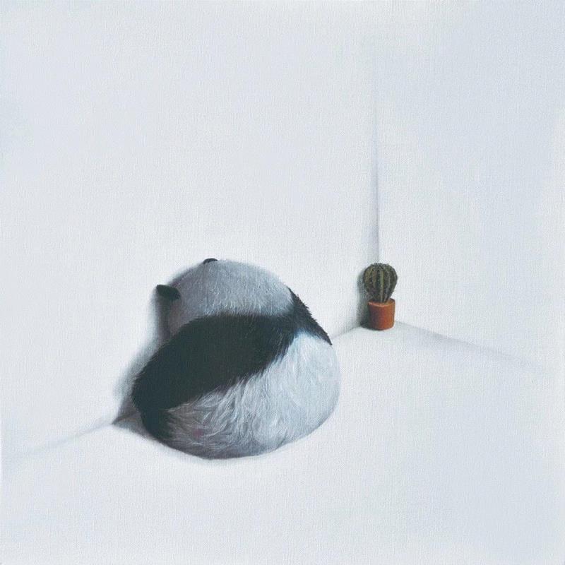 不像漾 Out of line | 宫鹤 《熊猫不讲道理》,宫鹤,line,熊猫不讲道理,熊猫,版画,数码,雪纺,Paper,size,CNY