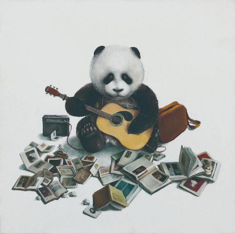 不像漾 Out of line | 宫鹤 《熊猫不讲道理》,宫鹤,line,熊猫不讲道理,熊猫,版画,数码,雪纺,Paper,size,CNY