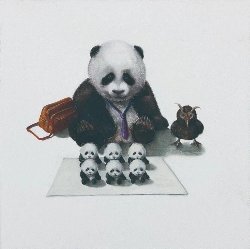 不像漾 Out of line | 宫鹤 《熊猫不讲道理》,宫鹤,line,熊猫不讲道理,熊猫,版画,数码,雪纺,Paper,size,CNY