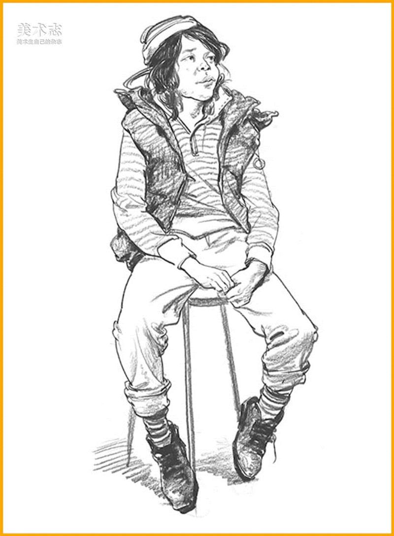 黑白灰!速写的生命!,黑白灰,重色,节奏,调子,线描,裤子,颜色,形体,分数,人物