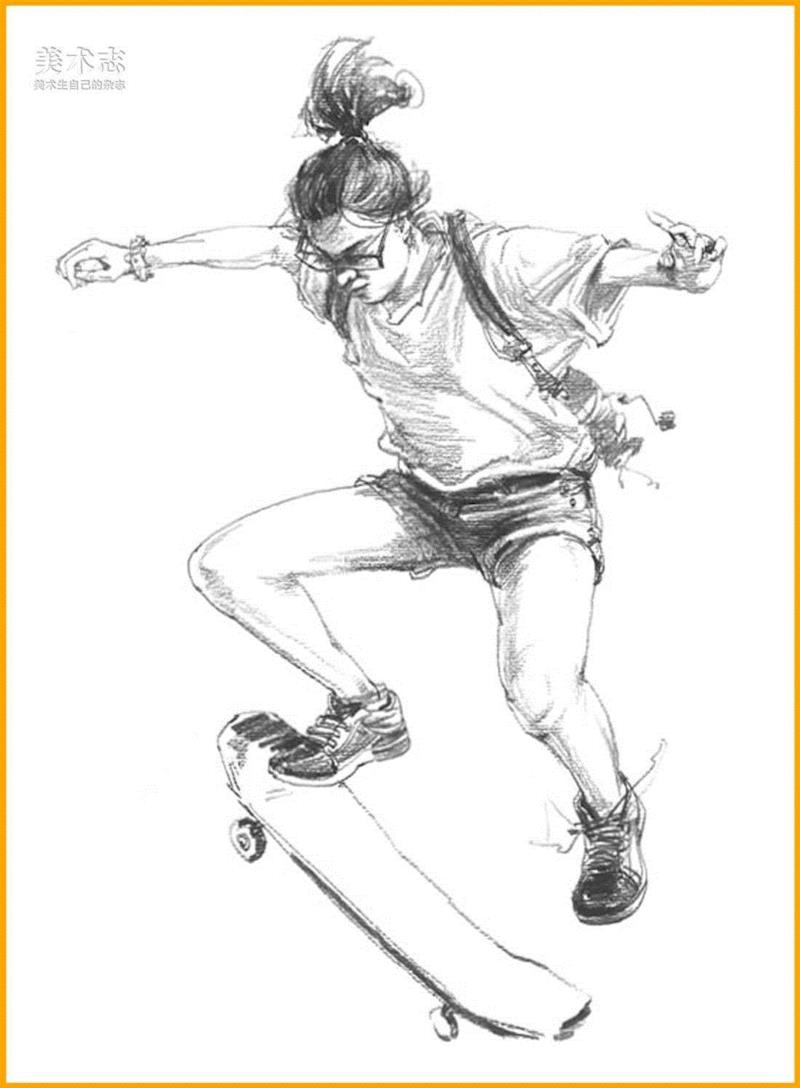 黑白灰!速写的生命!,黑白灰,重色,节奏,调子,线描,裤子,颜色,形体,分数,人物