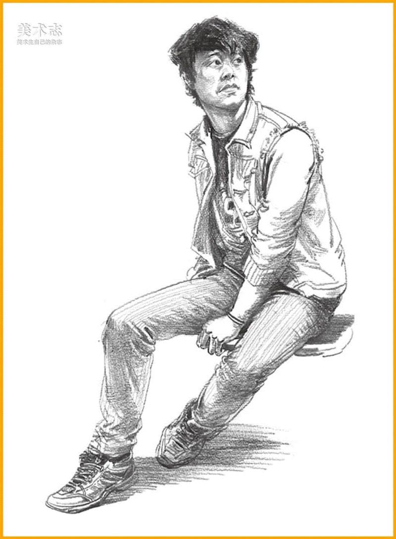 黑白灰!速写的生命!,黑白灰,重色,节奏,调子,线描,裤子,颜色,形体,分数,人物