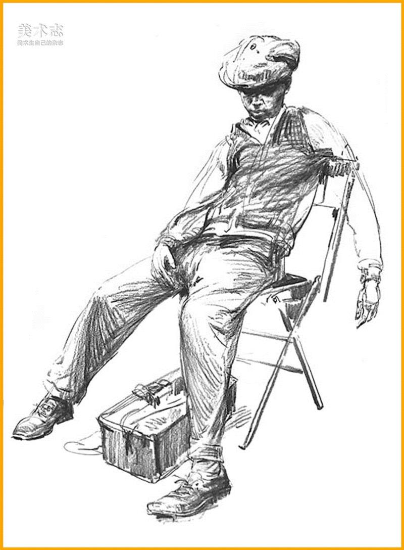 黑白灰!速写的生命!,黑白灰,重色,节奏,调子,线描,裤子,颜色,形体,分数,人物