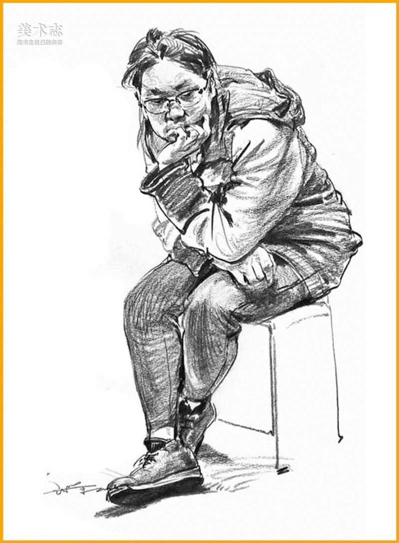 黑白灰!速写的生命!,黑白灰,重色,节奏,调子,线描,裤子,颜色,形体,分数,人物