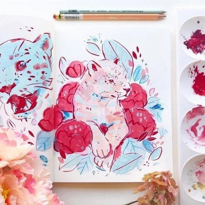 水彩的颜色真的美!,水彩,颜色,彩头,关键,陈建龙,彩铅,人物,日本,罐子,Leigh