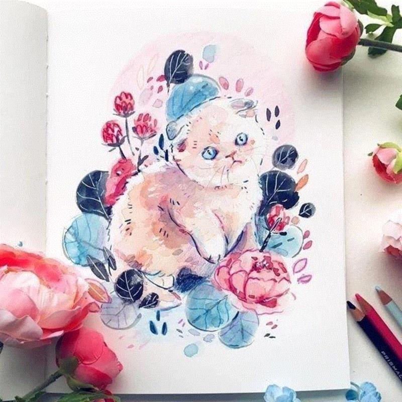 水彩的颜色真的美!,水彩,颜色,彩头,关键,陈建龙,彩铅,人物,日本,罐子,Leigh