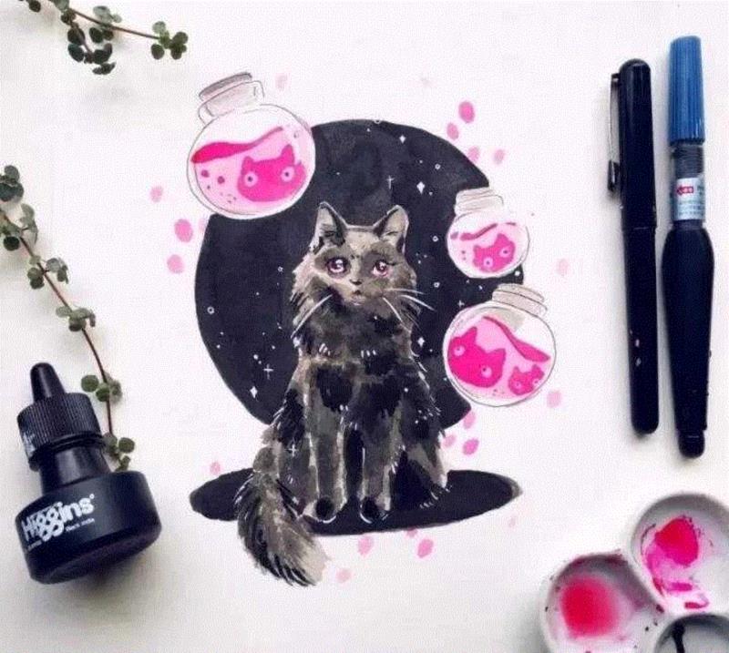 水彩的颜色真的美!,水彩,颜色,彩头,关键,陈建龙,彩铅,人物,日本,罐子,Leigh