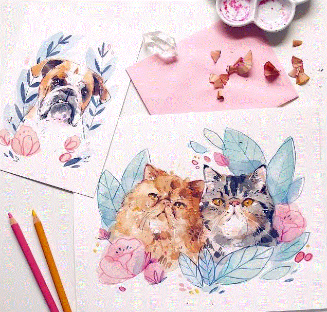 水彩的颜色真的美!,水彩,颜色,彩头,关键,陈建龙,彩铅,人物,日本,罐子,Leigh