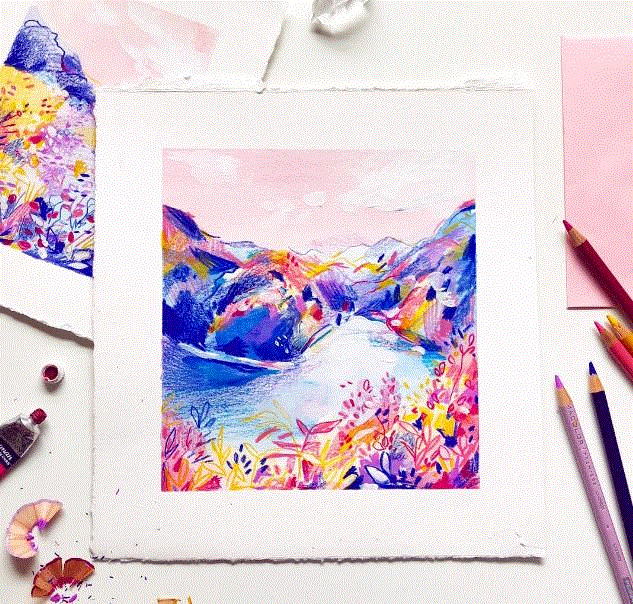 水彩的颜色真的美!,水彩,颜色,彩头,关键,陈建龙,彩铅,人物,日本,罐子,Leigh