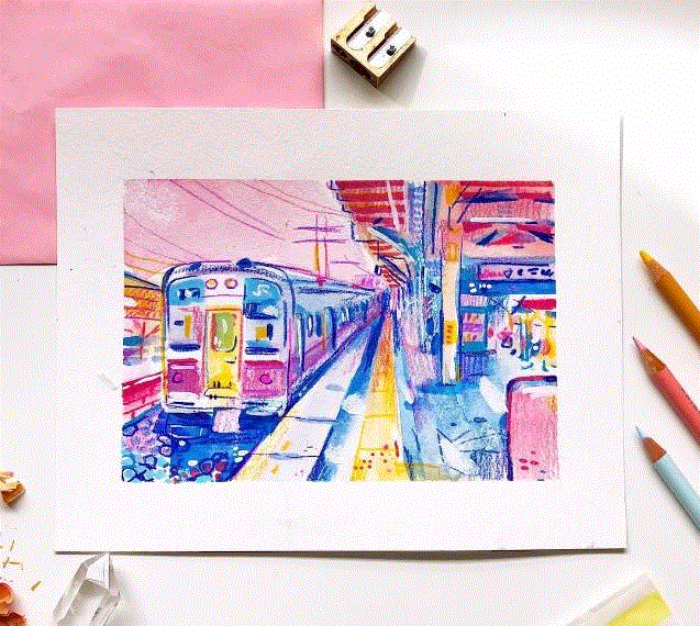 水彩的颜色真的美!,水彩,颜色,彩头,关键,陈建龙,彩铅,人物,日本,罐子,Leigh