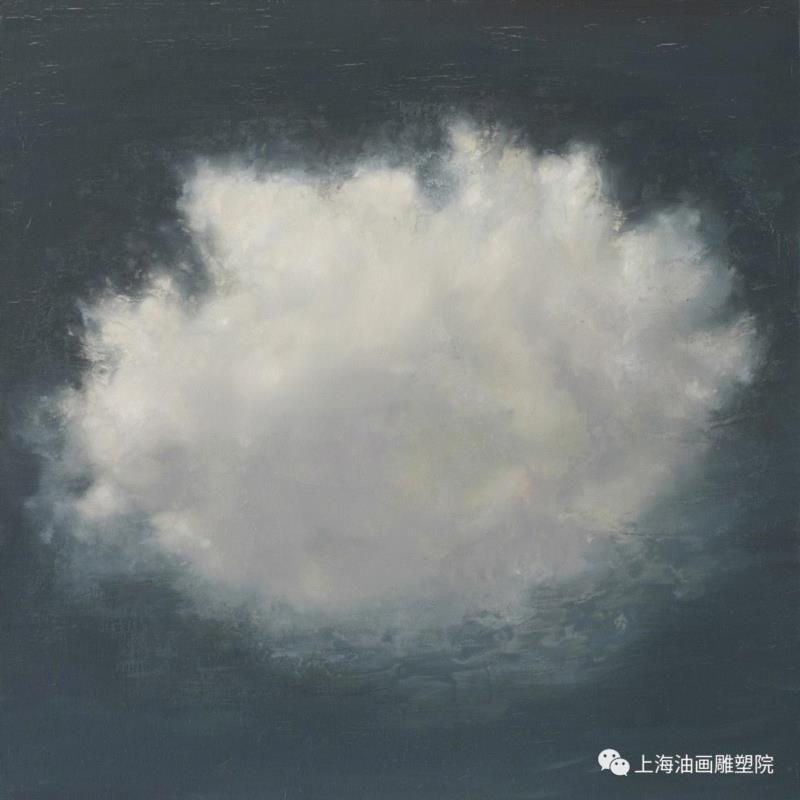 《一朵云-2》布面油画&nbsp;40×40cm 2018,【上海油雕院 l 展览】“2018上海油画雕塑院年度展”参展艺术家——鲁丹,上海油画雕塑院,鲁丹,年度展,油画,具象,绘画,上海油画雕塑院美术馆,课题,云开,上方
