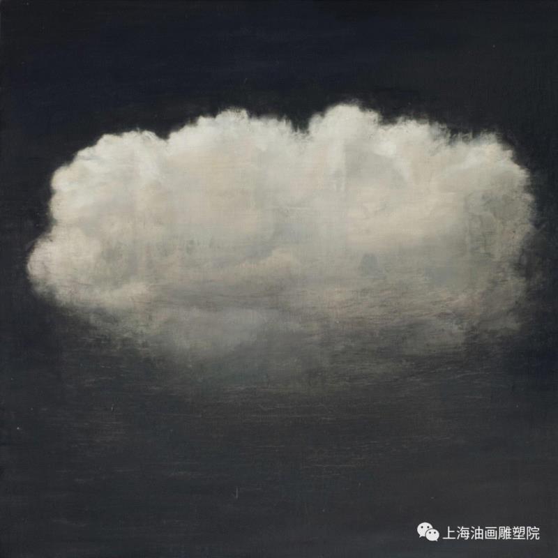 《一朵云-3》&nbsp;布面油画&nbsp;40×40cm 2018,【上海油雕院 l 展览】“2018上海油画雕塑院年度展”参展艺术家——鲁丹,上海油画雕塑院,鲁丹,年度展,油画,具象,绘画,上海油画雕塑院美术馆,课题,云开,上方