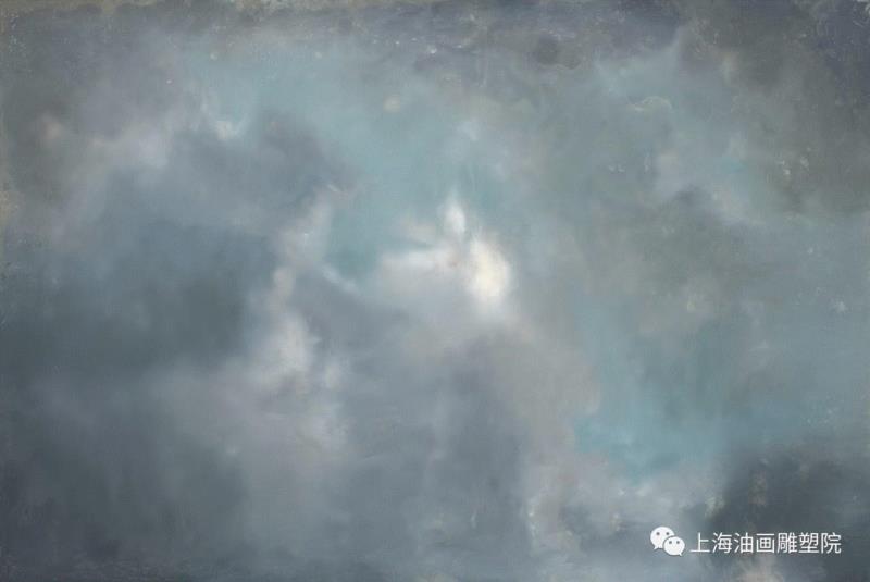 《云开-2》&nbsp;布面油画&nbsp;60×90cm 2018,【上海油雕院 l 展览】“2018上海油画雕塑院年度展”参展艺术家——鲁丹,上海油画雕塑院,鲁丹,年度展,油画,具象,绘画,上海油画雕塑院美术馆,课题,云开,上方