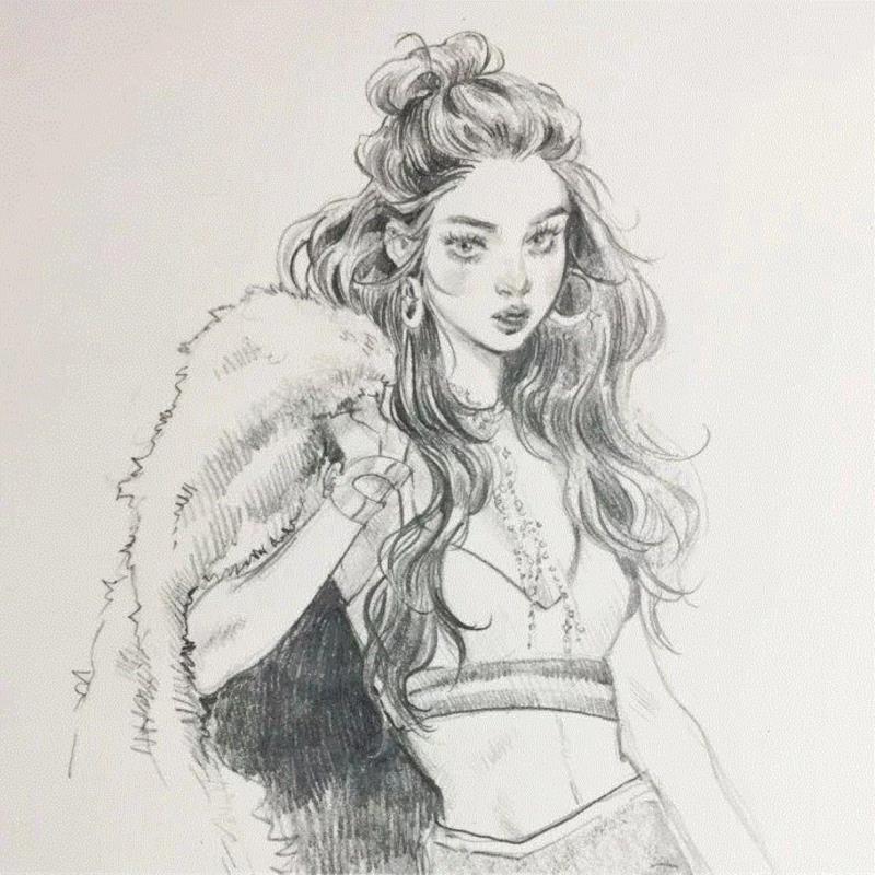 Leslie Hung线稿 ????,Leslie,Hung,线稿,上方,插画师,味道,人物,小编