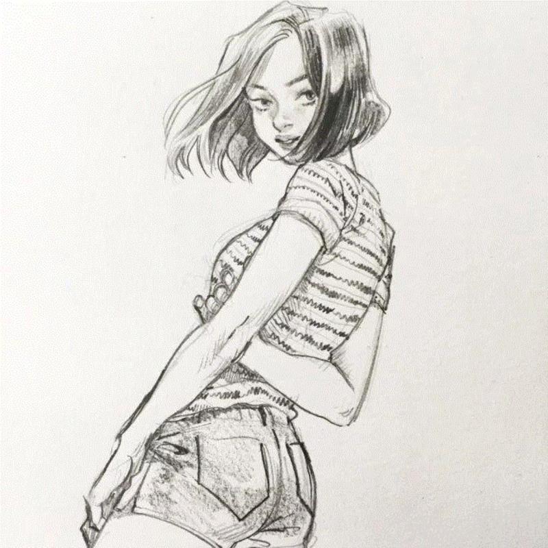 Leslie Hung线稿 ????,Leslie,Hung,线稿,上方,插画师,味道,人物,小编