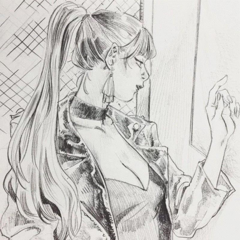 Leslie Hung线稿 ????,Leslie,Hung,线稿,上方,插画师,味道,人物,小编