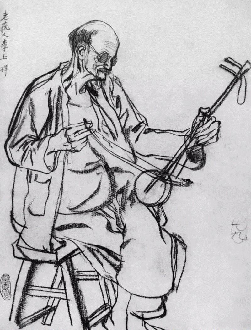 中国国画大师创作手稿,太震撼了!,手稿,国画,黄胄,李可染,齐白石,徐悲鸿,吴冠中,张大千,中央美术学院,山水画