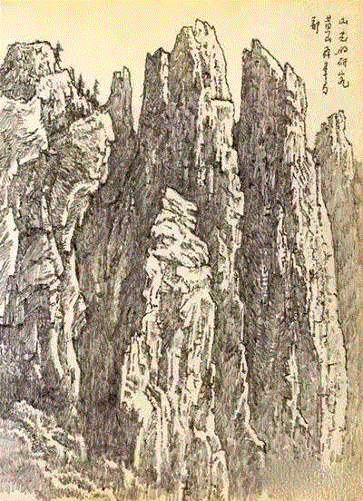 中国国画大师创作手稿,太震撼了!,手稿,国画,黄胄,李可染,齐白石,徐悲鸿,吴冠中,张大千,中央美术学院,山水画