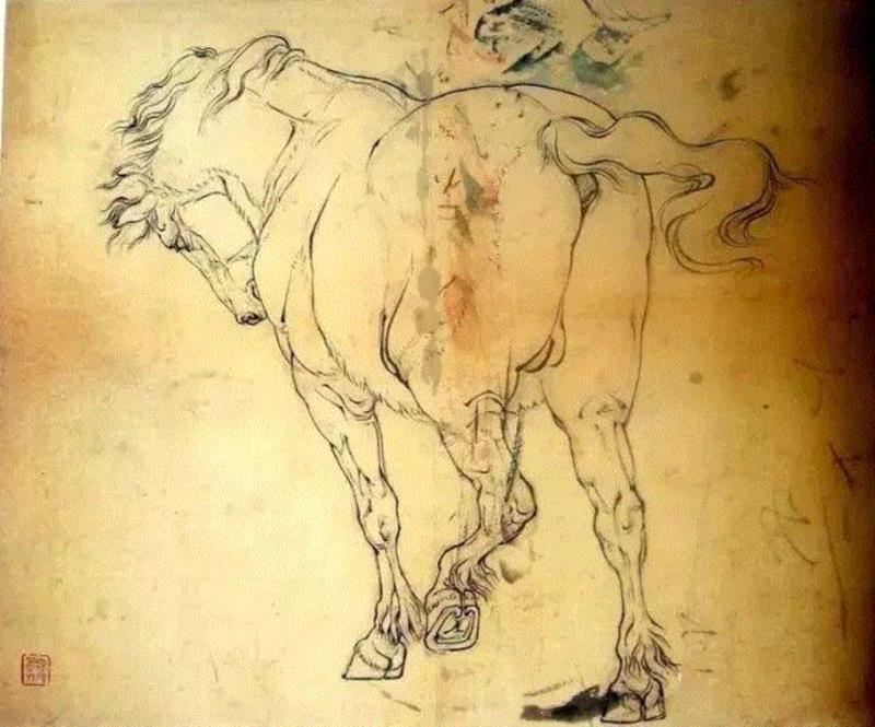 中国国画大师创作手稿,太震撼了!,手稿,国画,黄胄,李可染,齐白石,徐悲鸿,吴冠中,张大千,中央美术学院,山水画