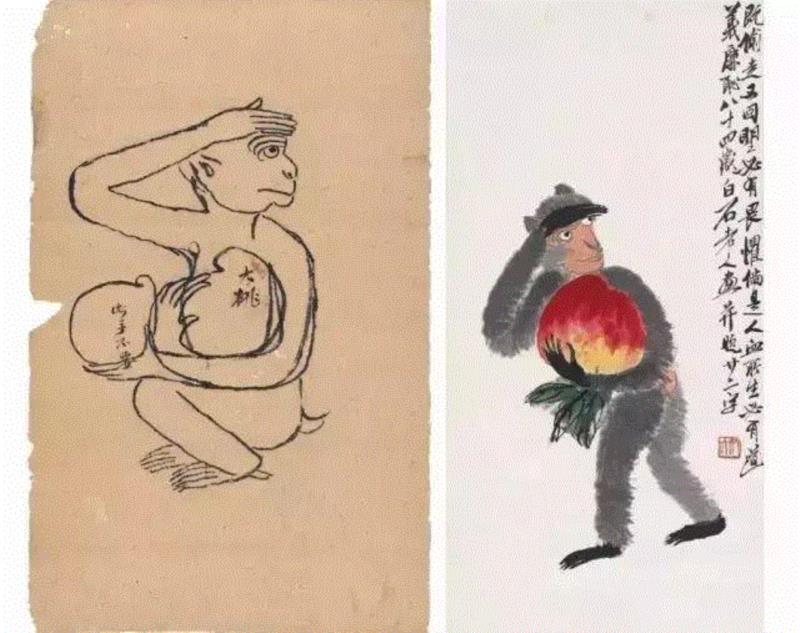 中国国画大师创作手稿,太震撼了!,手稿,国画,黄胄,李可染,齐白石,徐悲鸿,吴冠中,张大千,中央美术学院,山水画