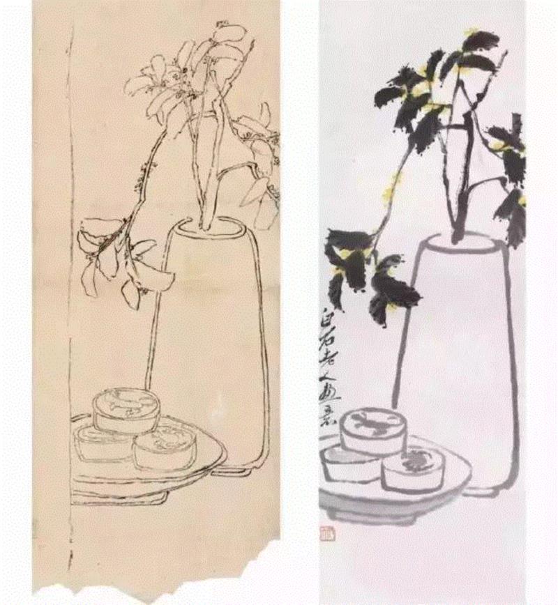 中国国画大师创作手稿,太震撼了!,手稿,国画,黄胄,李可染,齐白石,徐悲鸿,吴冠中,张大千,中央美术学院,山水画