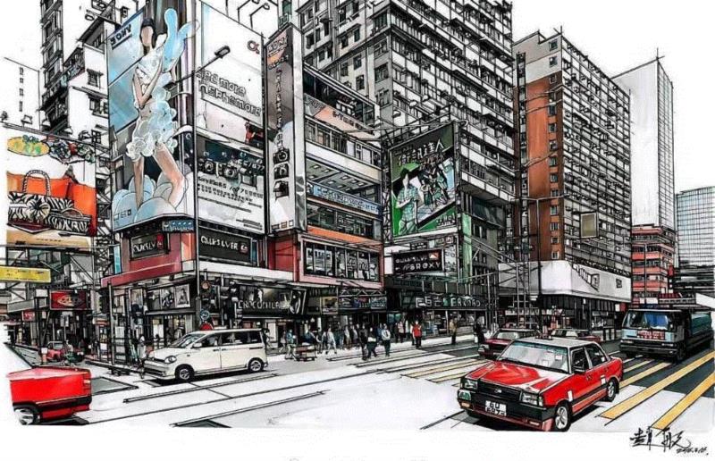 马克笔 | 他把绚烂的城市表现得淋漓尽致！,马克笔,罐子,彩铅,陈建龙,日本,插画师,彩头,人物,重庆,关键