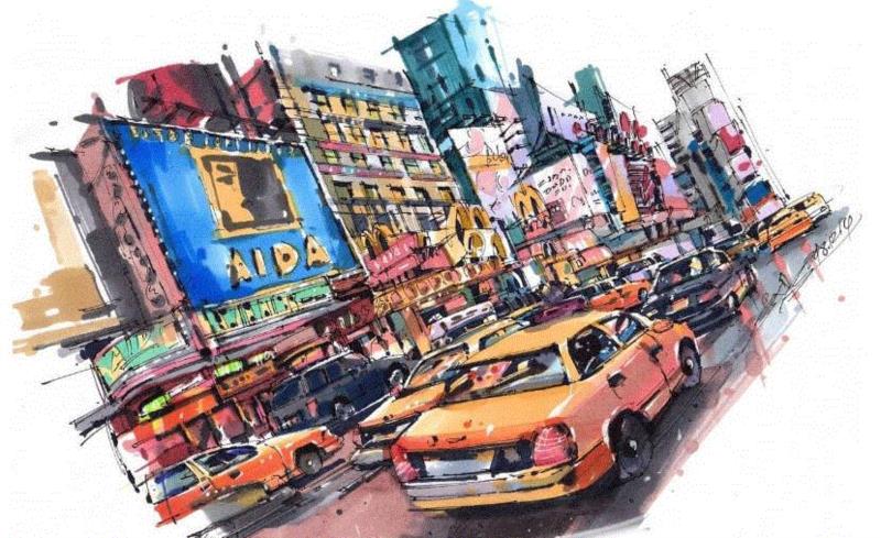 马克笔 | 他把绚烂的城市表现得淋漓尽致！,马克笔,罐子,彩铅,陈建龙,日本,插画师,彩头,人物,重庆,关键