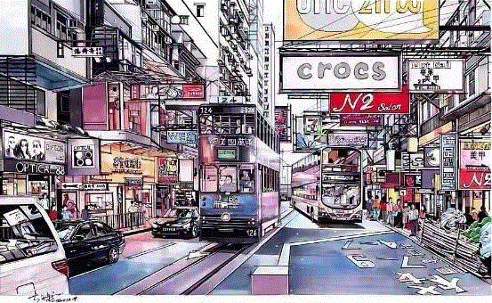 马克笔 | 他把绚烂的城市表现得淋漓尽致！,马克笔,罐子,彩铅,陈建龙,日本,插画师,彩头,人物,重庆,关键