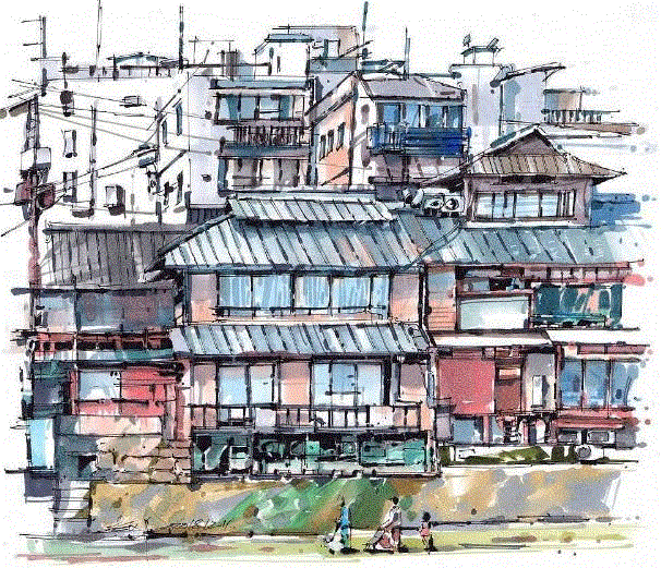 马克笔 | 他把绚烂的城市表现得淋漓尽致！,马克笔,罐子,彩铅,陈建龙,日本,插画师,彩头,人物,重庆,关键